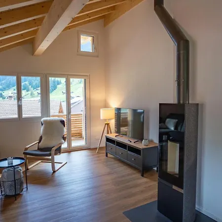 Chuenislodge2- Zwei Balkone, Gemuetlicher Kamin, Aussicht Daire Adelboden