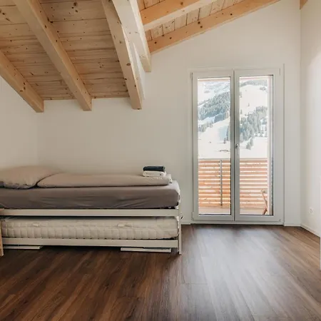Daire Chuenislodge2- Zwei Balkone, Gemuetlicher Kamin, Aussicht Adelboden
