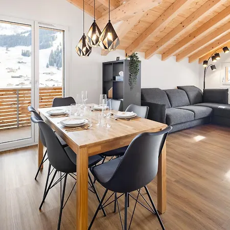 Apartamento Chuenislodge2- Zwei Balkone, Gemuetlicher Kamin, Aussicht Adelboden