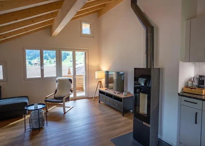 Chuenislodge2- Zwei Balkone, Gemuetlicher Kamin, Aussicht 公寓 阿德尔博登